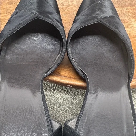 Vera Wang Stuart Weitzman Shoes Wm 7.5M Black Heels Evening Holiday D'Orsay - Picture 14 of 14